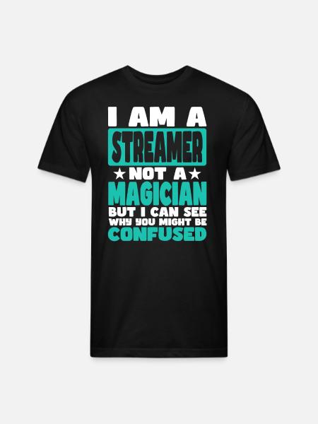 Streamer - Unisex Poly/Cotton T-Shirt - black