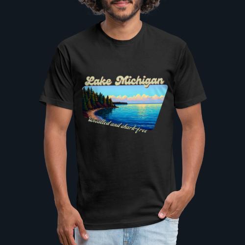 Lake Michigan Unsalted and shark-free - Unisex Poly/Cotton T-Shirt