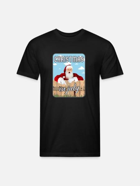 Christmas In July - Unisex Poly/Cotton T-Shirt - black