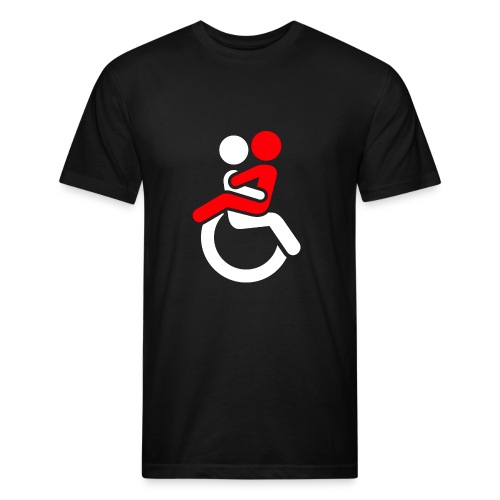 Wheelchair Love for adults. Humor shirt - Men’s Fitted Poly/Cotton T-Shirt