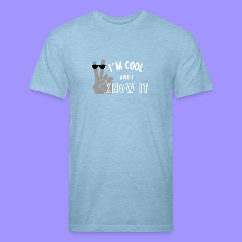 I'm Cool and I Know It - Fun Self Affirmation- Wht - Unisex Poly/Cotton T-Shirt