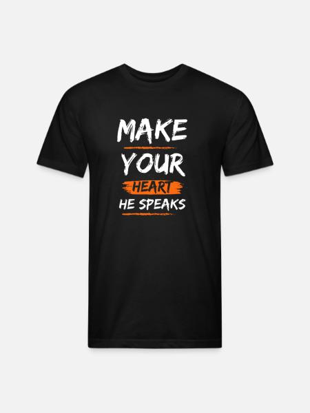 Your heart speaks - Unisex Poly/Cotton T-Shirt - black