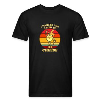 I hanker for a hunk o cheese t shirt - Unisex Poly/Cotton T-Shirt - black - Front - Jose (178cm)