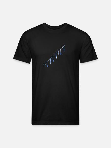 water drop line water - Unisex Poly/Cotton T-Shirt - black