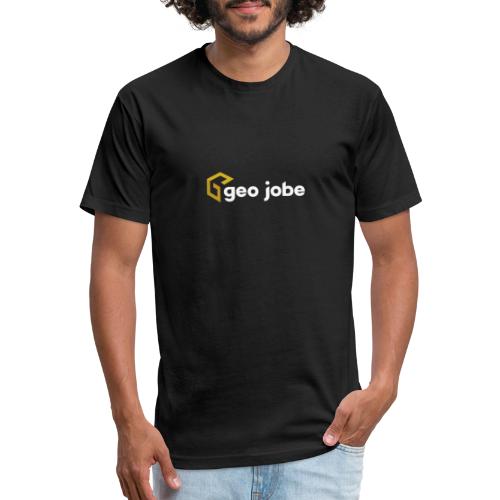 GEO Jobe Corp Logo White Text - Men’s Fitted Poly/Cotton T-Shirt