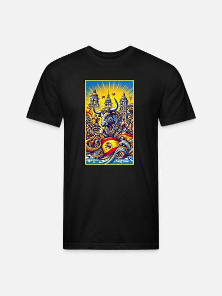 Spanien Stier Espana Design - Unisex Poly/Cotton T-Shirt - black