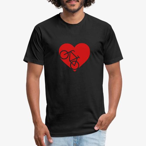 heart_bicycle_cutout - Unisex Poly/Cotton T-Shirt