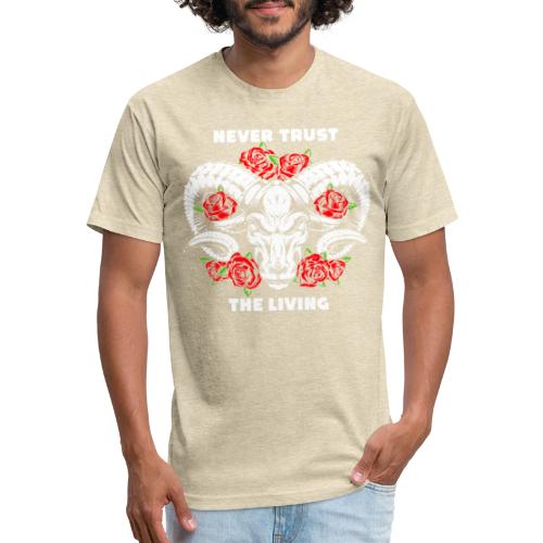 roses skull bull - Men’s Fitted Poly/Cotton T-Shirt