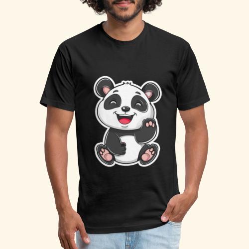 Exuberant Panda Buddy Sticker - Men’s Fitted Poly/Cotton T-Shirt