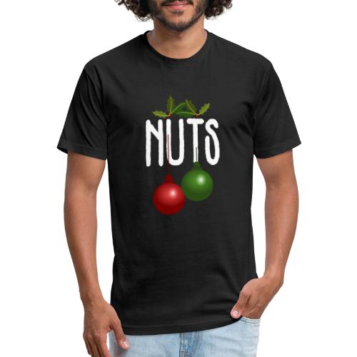 Chest Nuts Matching Chestnuts Funny Christmas - Men’s Fitted Poly/Cotton T-Shirt