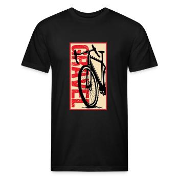 Gravel Bike Packing Road Cyclist Cycling Gravel - Unisex Poly/Cotton T-Shirt - black - Front - Jose (178cm)