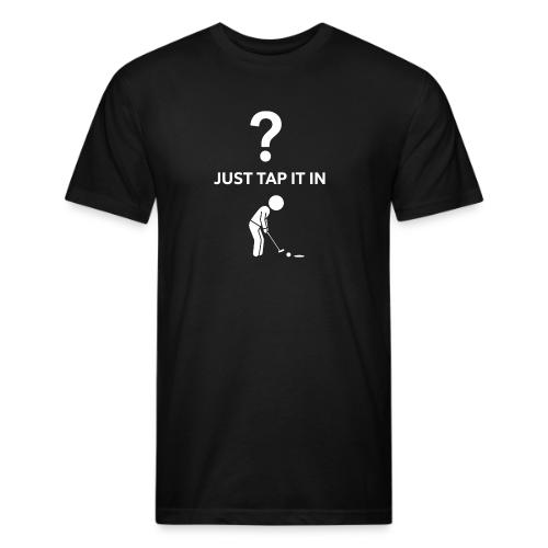 Just Tap It In? Funny Putting Fail Stick Figure - Unisex Poly/Cotton T-Shirt