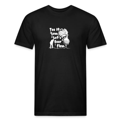 Funny Beer Golf Gift - Tee It Low Let Beer Flow - Unisex Poly/Cotton T-Shirt