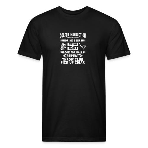 Golfer Instruction - Golf Gag Gift Tee for Men - Unisex Poly/Cotton T-Shirt