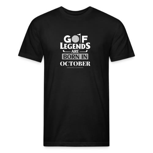 Golf Legends Born In October - Birthday Golf Gift - Unisex Poly/Cotton T-Shirt