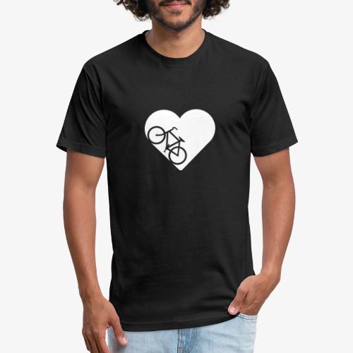 Bike in heart - Men’s Fitted Poly/Cotton T-Shirt