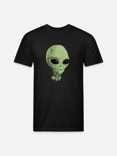 Alien Tattoo - Unisex Poly/Cotton T-Shirt - black
