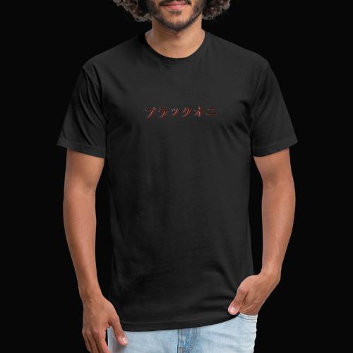Black Oni Font - Men’s Fitted Poly/Cotton T-Shirt