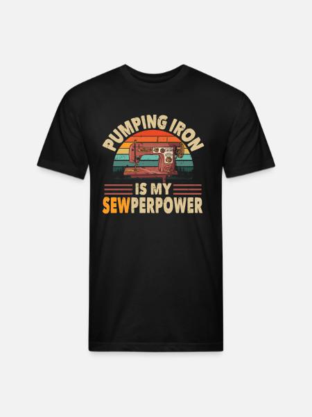 Quilting Sewperpower Funny Sewing - Unisex Poly/Cotton T-Shirt - black