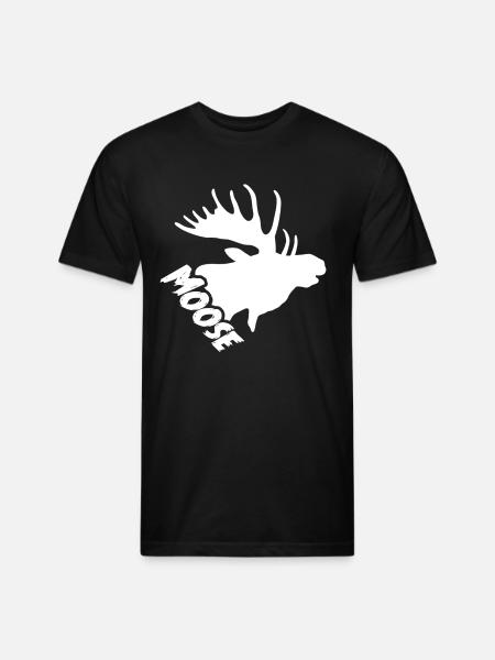 Moose Head Shirt - Unisex Poly/Cotton T-Shirt - black