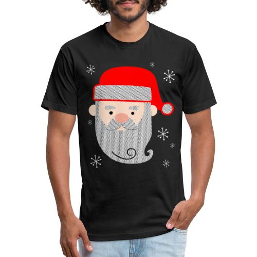 Santa Claus Texture - Fitted Cotton/Poly T-Shirt by Next Level