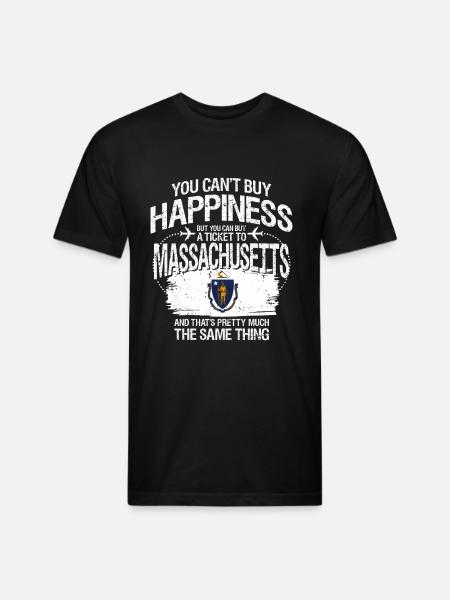 Massachusetts - Unisex Poly/Cotton T-Shirt - black