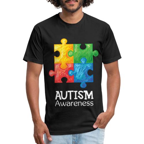 Autism Awareness - Men’s Fitted Poly/Cotton T-Shirt