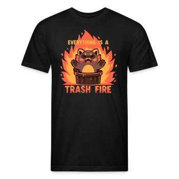 Everything is a Trash Fire - Unisex Poly/Cotton T-Shirt - black - Front - Jose (178cm)