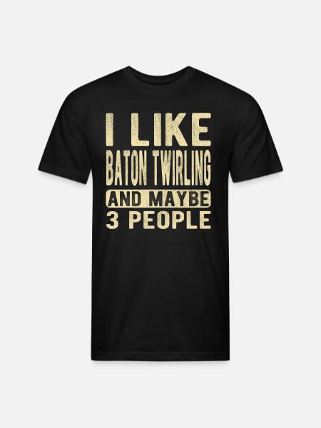 Baton twirling Saying - Unisex Poly/Cotton T-Shirt - black