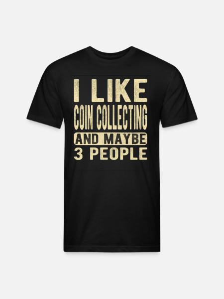 Coin collecting Saying - Unisex Poly/Cotton T-Shirt - black