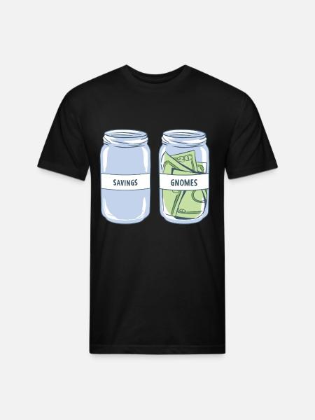 Garden Gnome Saving Gnomes - Unisex Poly/Cotton T-Shirt - black