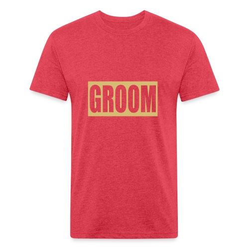 Groom Engagement Wedding - Men’s Fitted Poly/Cotton T-Shirt