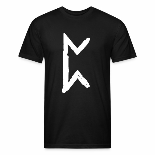 Elder Futhark Rune Perthro - Letter P - Fitted Cotton/Poly T-Shirt by Next Level