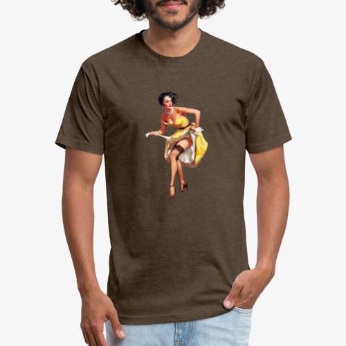 pin up girl image 6 - Men’s Fitted Poly/Cotton T-Shirt
