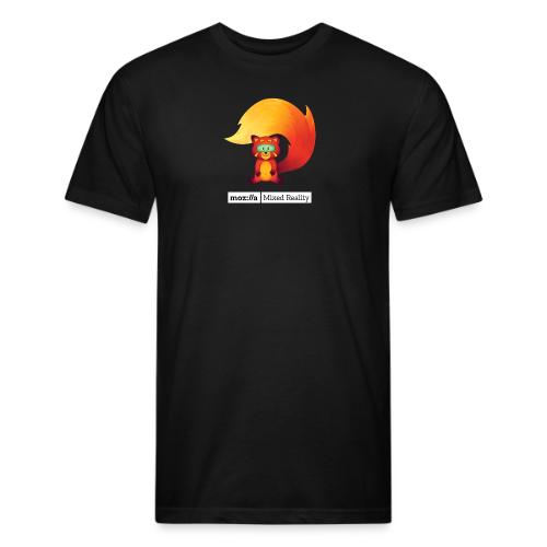 Foxr Sitting (white MR logo) - Unisex Poly/Cotton T-Shirt