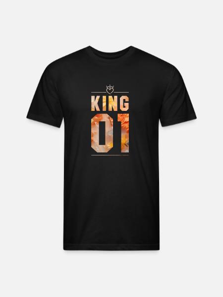 KING AND QUEEN - Unisex Poly/Cotton T-Shirt - black