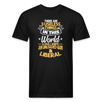 There Are 3 Useless Things In This World - Unisex Poly/Cotton T-Shirt - black - Front - Jose (178cm)