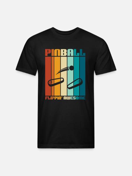 Pinball Flipping Awesome - Unisex Poly/Cotton T-Shirt - black
