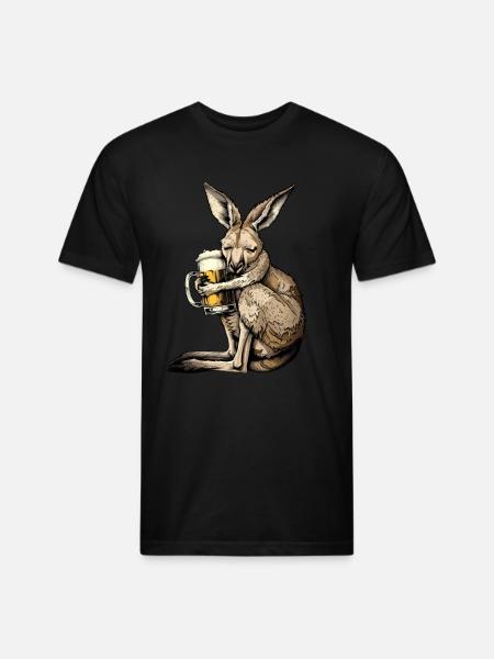 Kangaroo - Unisex Poly/Cotton T-Shirt - black