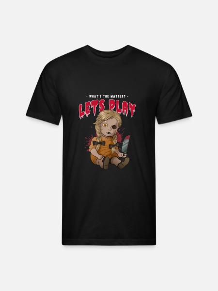 Halloween Doll - Unisex Poly/Cotton T-Shirt - black