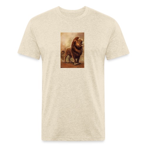 Lion power roar - Men’s Fitted Poly/Cotton T-Shirt