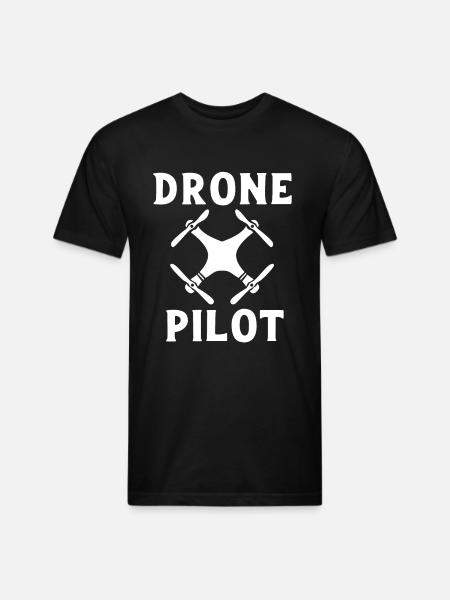 Drone Pilot - Unisex Poly/Cotton T-Shirt - black