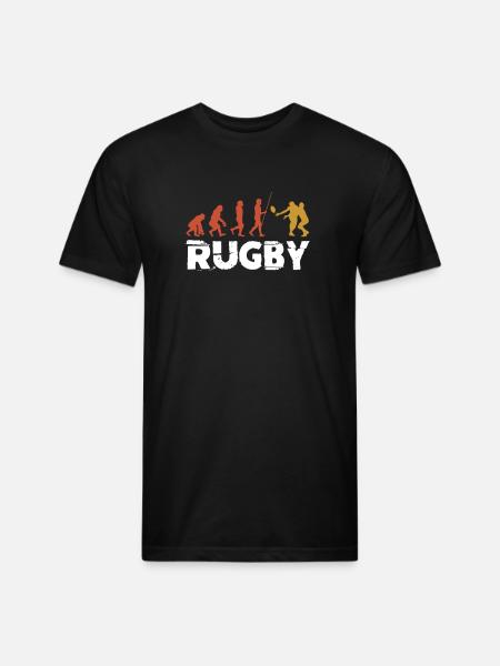 Rugby Evolution - Unisex Poly/Cotton T-Shirt - black