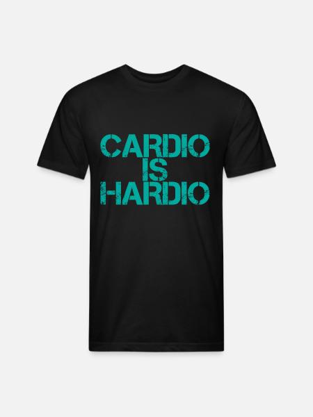 Cardio Is Hardio - Unisex Poly/Cotton T-Shirt - black