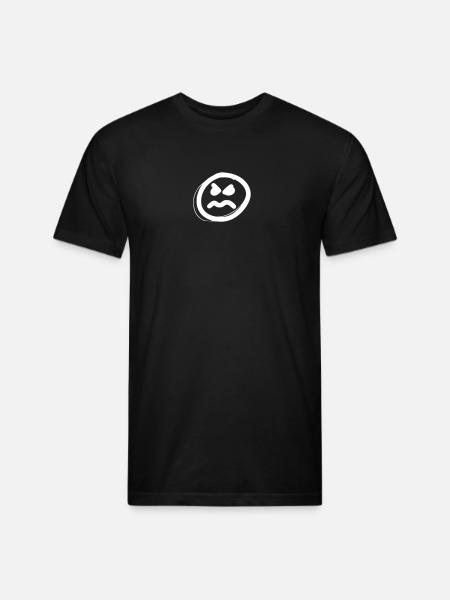 An Angry Face - Unisex Poly/Cotton T-Shirt - black