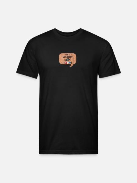 Happy thoughts - Unisex Poly/Cotton T-Shirt - black