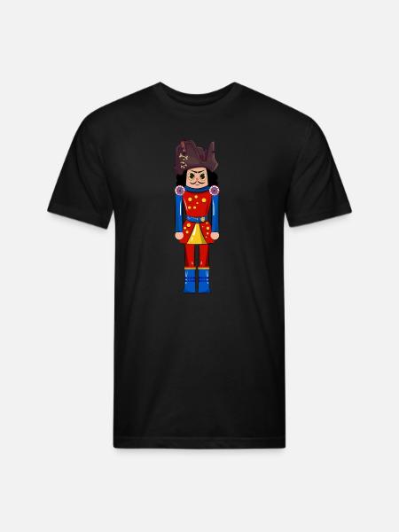 Pirate Nutcracker - Unisex Poly/Cotton T-Shirt - black