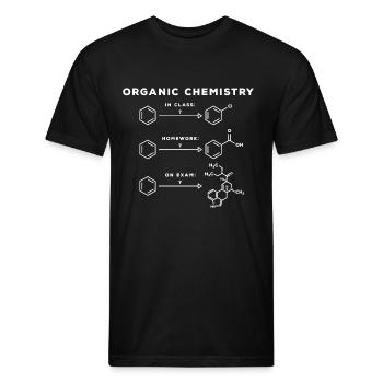 Organic chemistry - Unisex Poly/Cotton T-Shirt - black - Front - Jose (178cm)