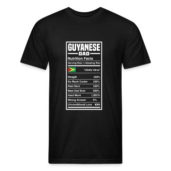 Guyanese Dad Guyana Guyanese Father - Unisex Poly/Cotton T-Shirt - black - Front - Jose (178cm)