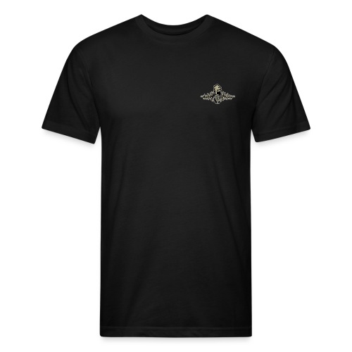Glass Mic Wave - Men’s Fitted Poly/Cotton T-Shirt
